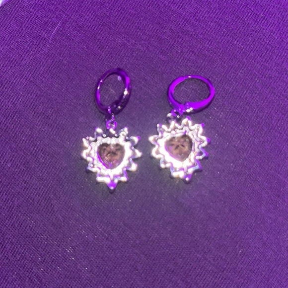 Australian White and Golden Crystal Silver Plated on Chain - Picture 6 of 6